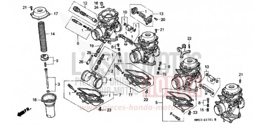 CARBURATEUR (PIECES CONSTITUTIVES) CBR1000FJ de 1988